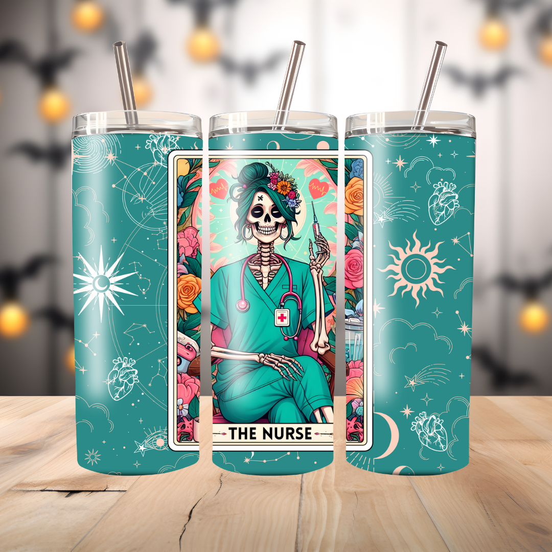 20oz Thermal Terrifyingly Relatable Tarot "Skinny" Tumblers