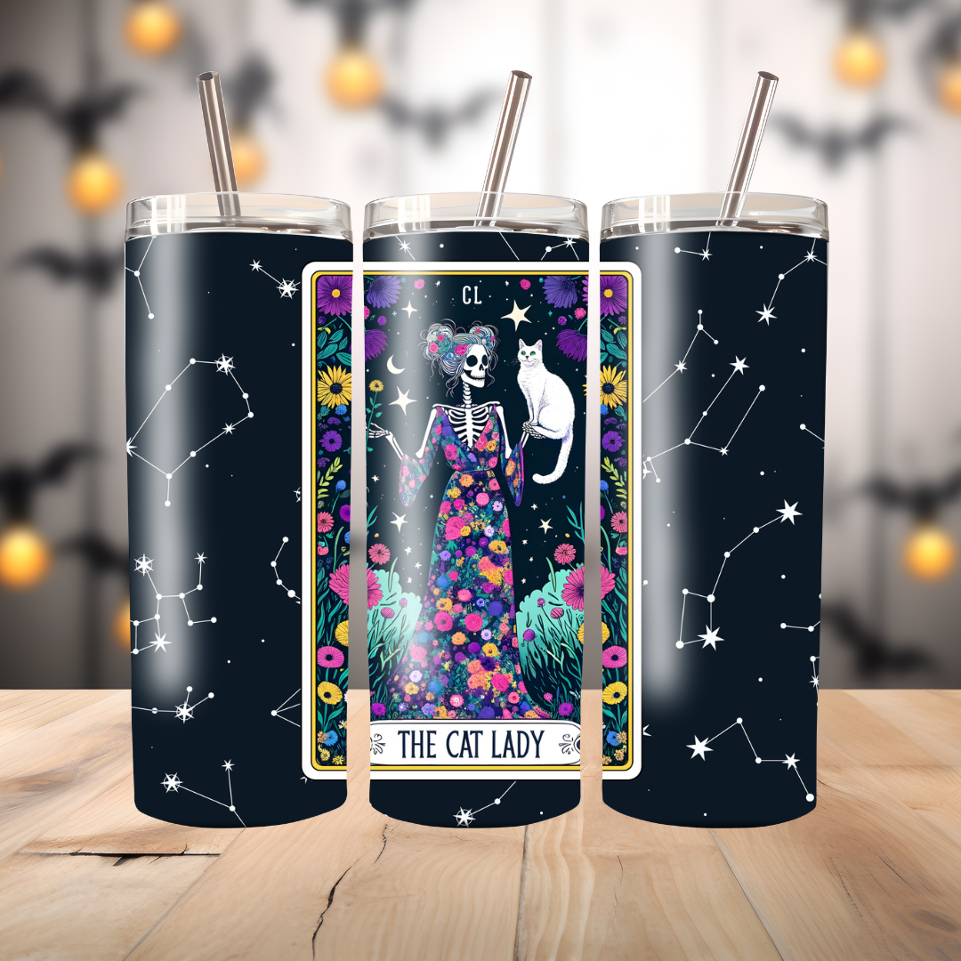 20oz Thermal Terrifyingly Relatable Tarot "Skinny" Tumblers