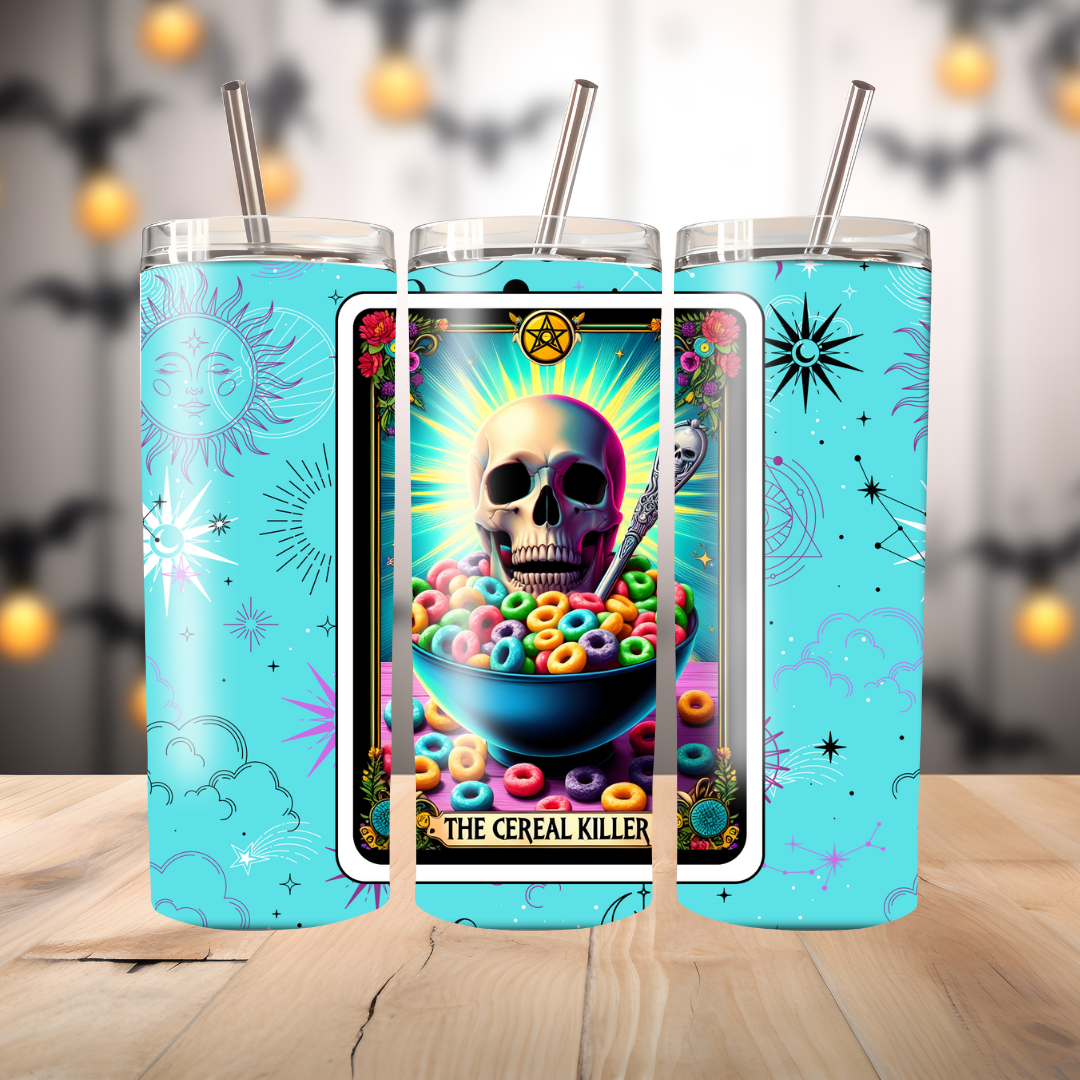 20oz Thermal Terrifyingly Relatable Tarot "Skinny" Tumblers