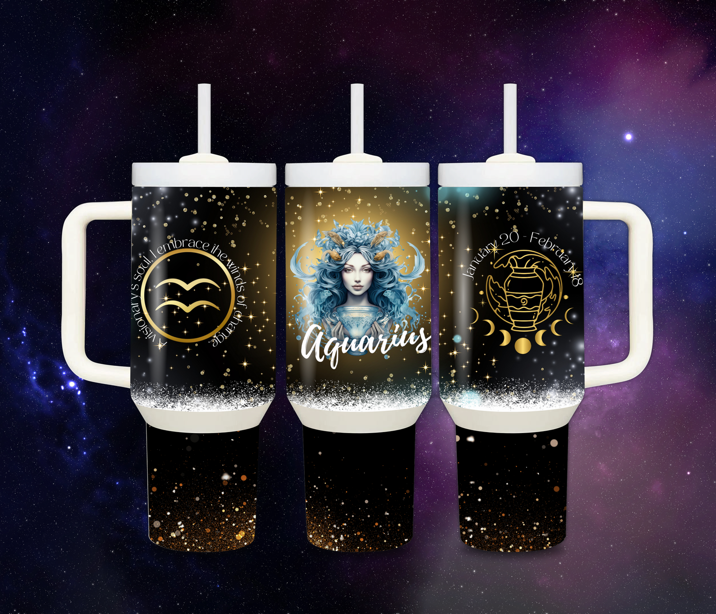 40 oz Thermal Zodiac Tumblers