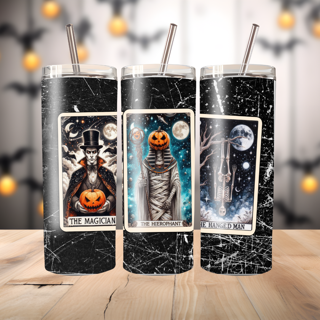 20oz Thermal Terrifyingly Relatable Tarot "Skinny" Tumblers