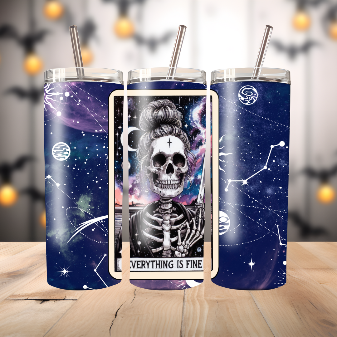 20oz Thermal Terrifyingly Relatable Tarot "Skinny" Tumblers