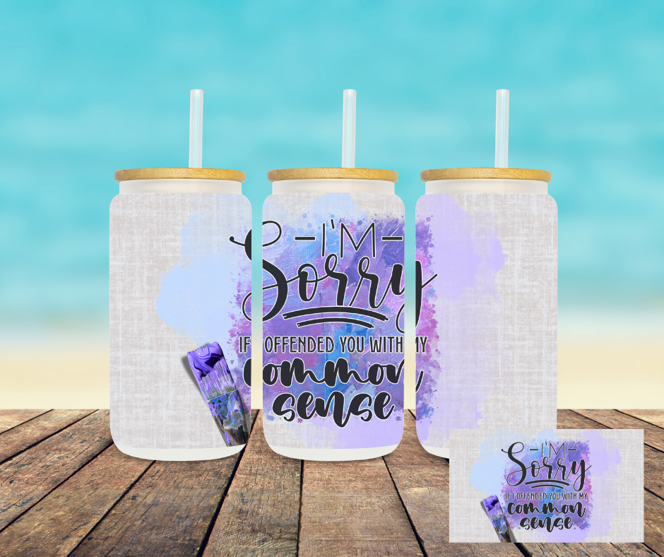 16oz Snarky Glass Sippers