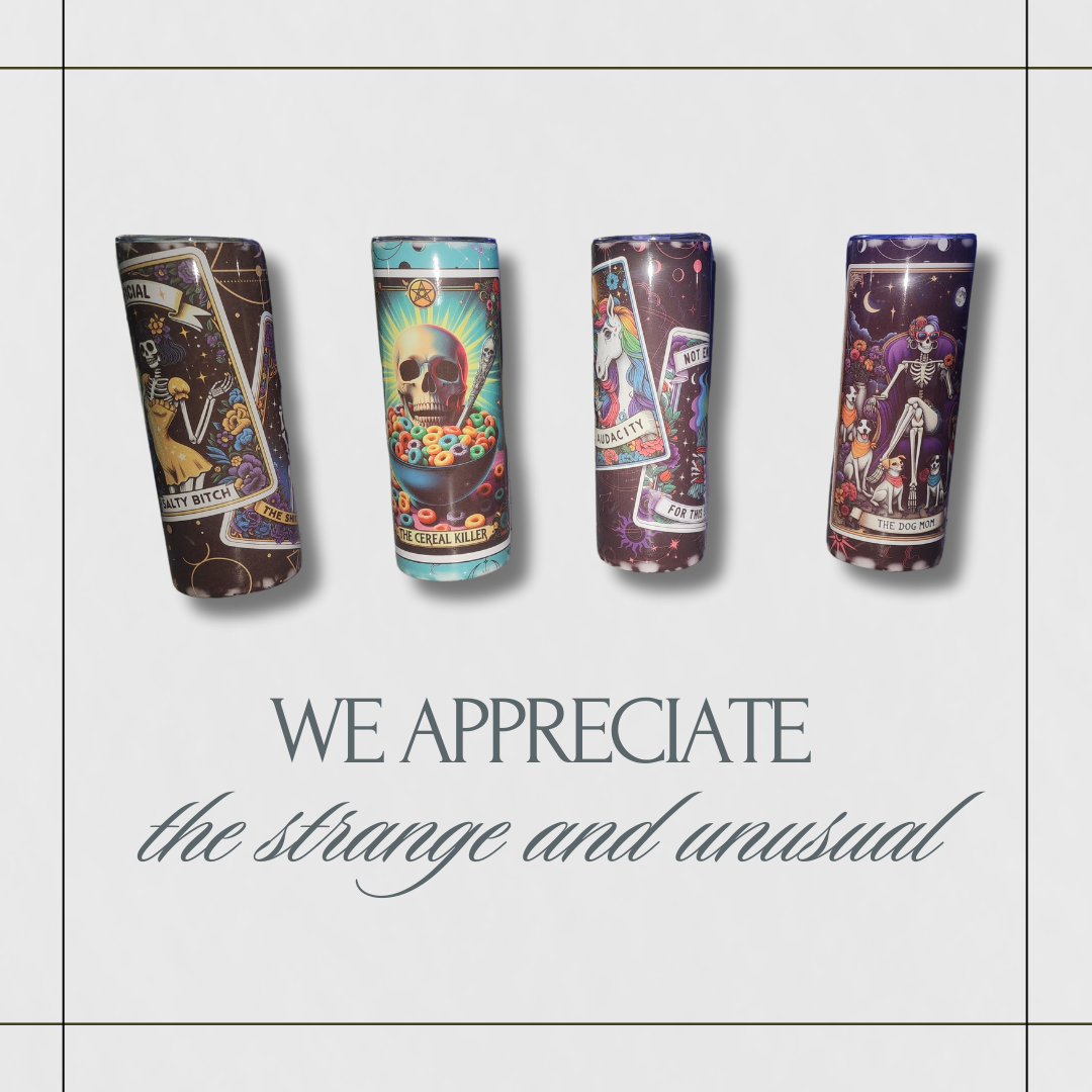 20oz Thermal Terrifyingly Relatable Tarot "Skinny" Tumblers